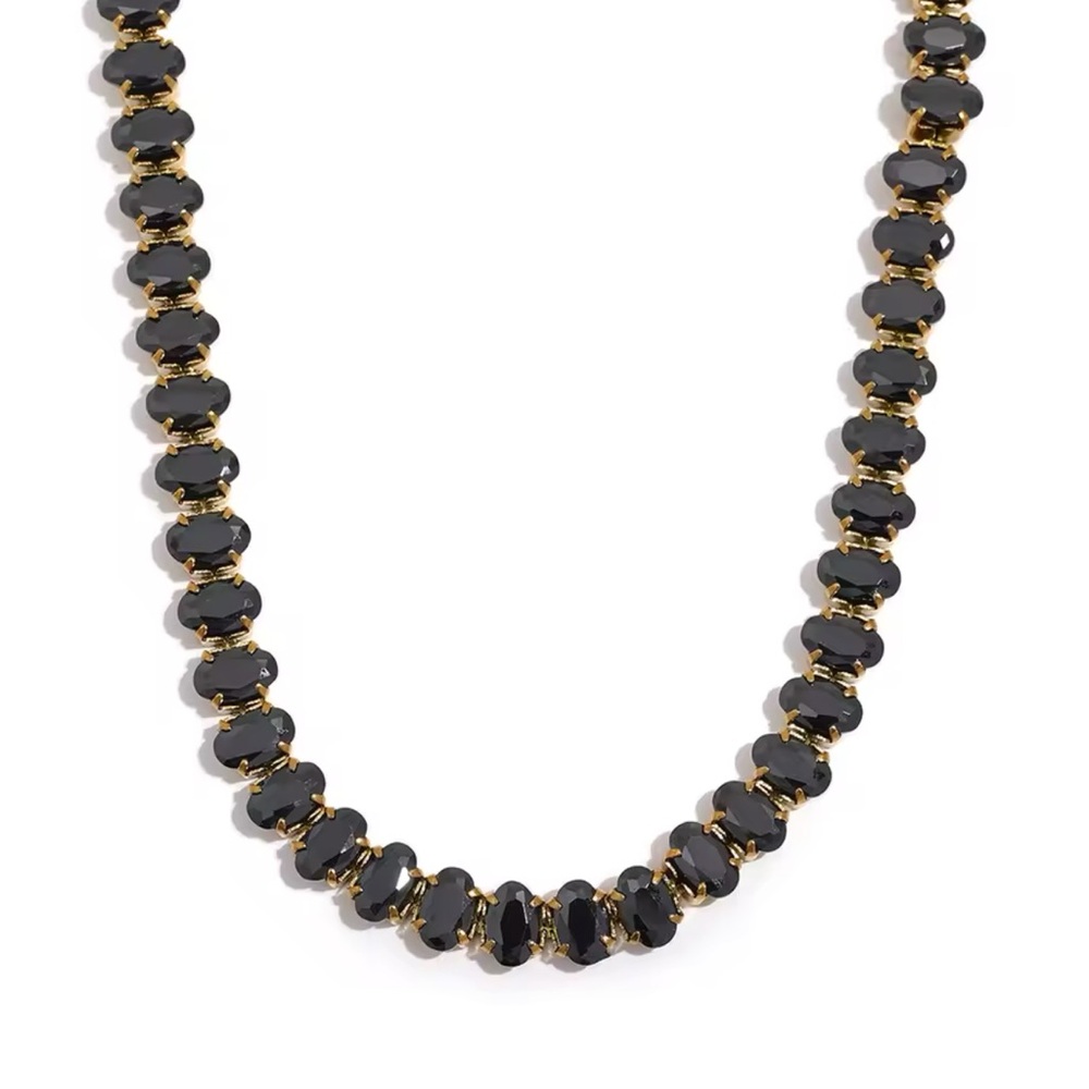 Black CZ choker